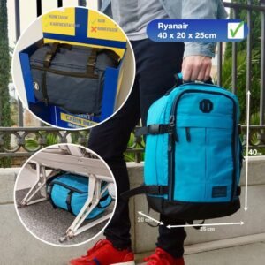 Cabin Max Metz Kleiner Rucksack – 20 Liter Stowaway Reisetasche 40x20x25 cm – Ryanair Kabinengepäck – Ideal als Handgepäck im Flugzeug (Apache Grau, 40 x 20 x 25cm) - Image 4